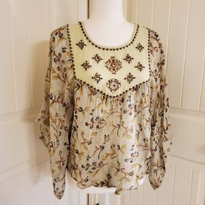 Anthropologie NWT Rianne Shimmer Blouse Large